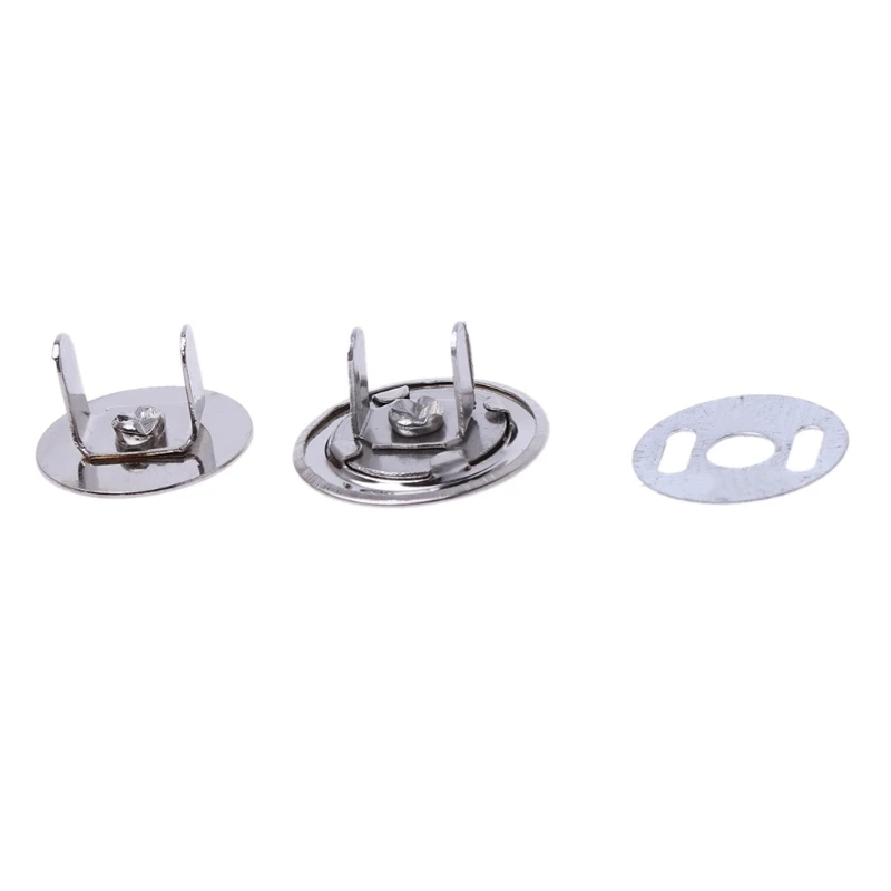 

10 Sets Metal Magnetic Snap Clasps 14mm 16mm For Sewing Purse Handbag Bag Craft