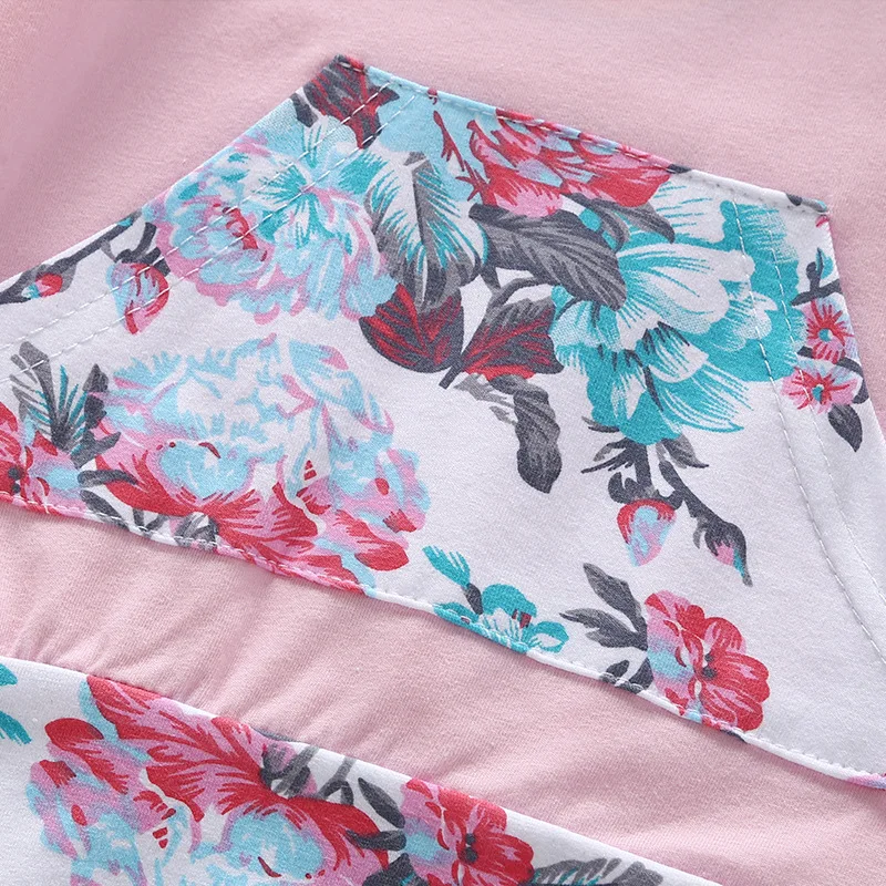 Комплект с принтом для маленьких девочек осенняя хлопковая одежда длинными