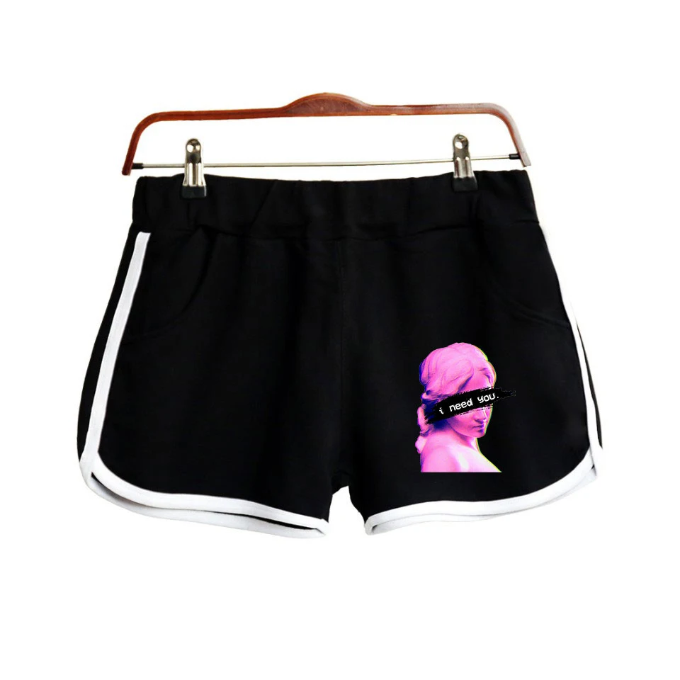 

Vaporwave High Quality Sexy Shorts Women Casual Super Pants Outerwear 2020 New Arrival Summer Contrast Soft Beach Waist Shorts