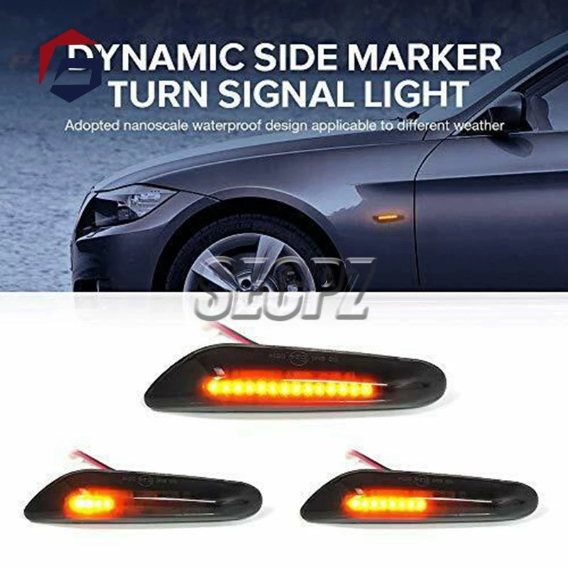 2 pieces Led Dynamic Side Marker Turn Signal Light Indicator Blinker Lamp For BMW E90 E91 E92 E93 E60 E87 E82 E46 | Автомобили и