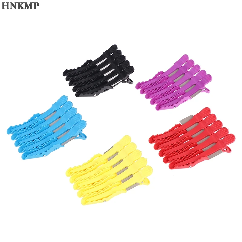 

5pcs Professional Matte Sectioning Clips Clamps Hairdressing Salon Hair Grip Crocodile Hairdressing Hair Style Barbers Clips