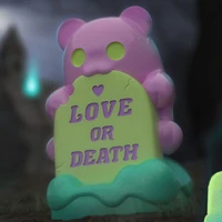 original shinwoo ghost bear love and death series blind box toy doll confirmed style cute anime character gift free shipping