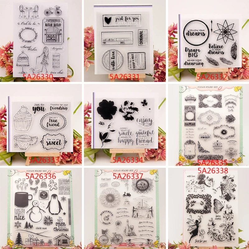 

2021 New Fairy Flower Transparent Silicone Clear Rubber Stamp Cling Diary Scrapbooking