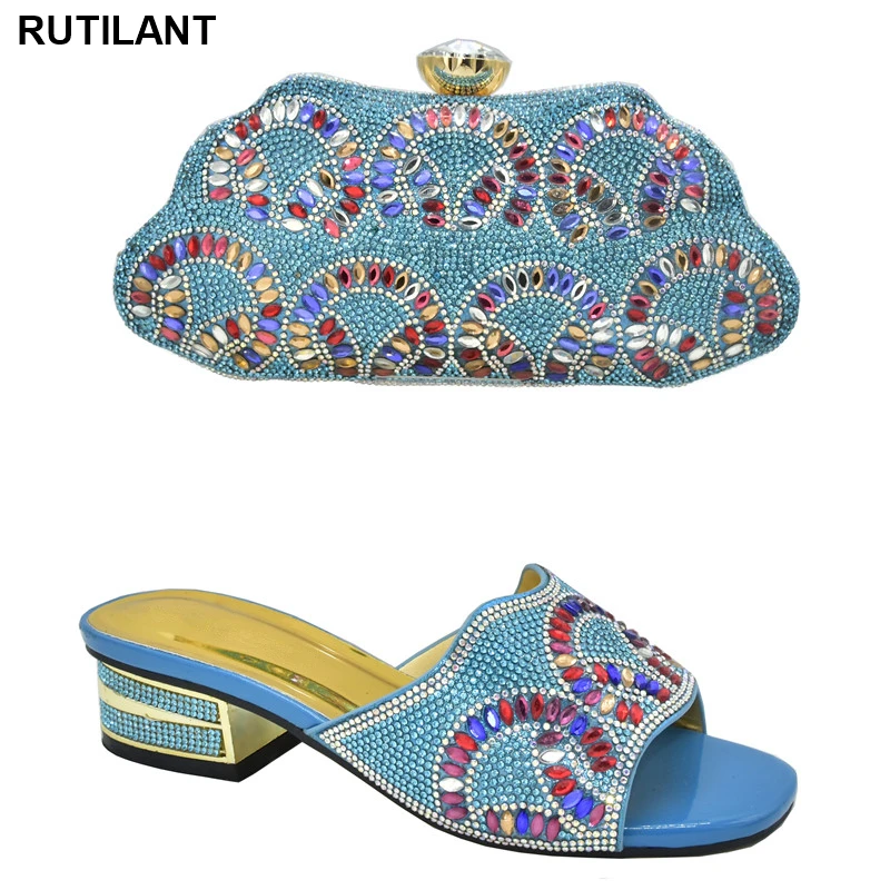 Вечерние туфли и сумочка в нигерийском стиле вечерние итальянском женские