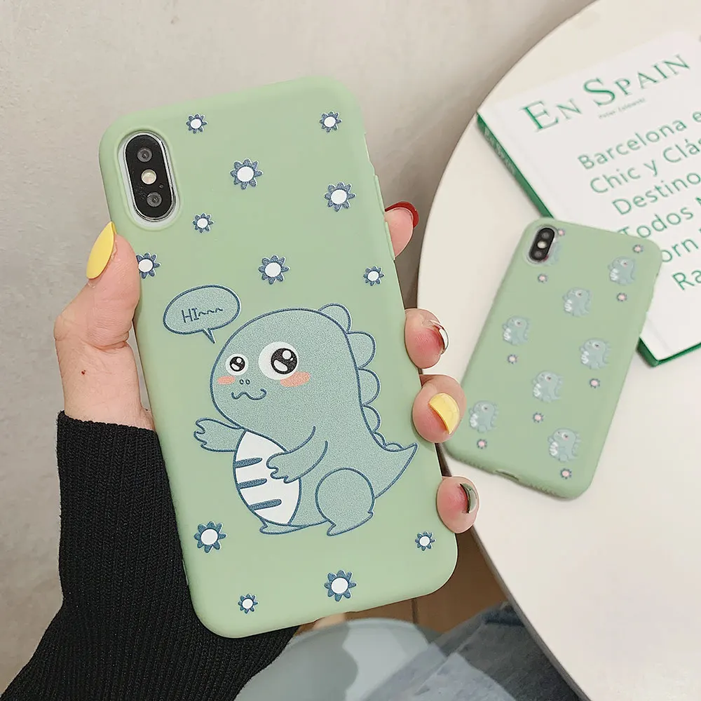 Чехол KISSCASE с милым мультяшным динозавром для телефона Huawei P30 P20 Pro Honor 8X Nova 3I Mate 10 20