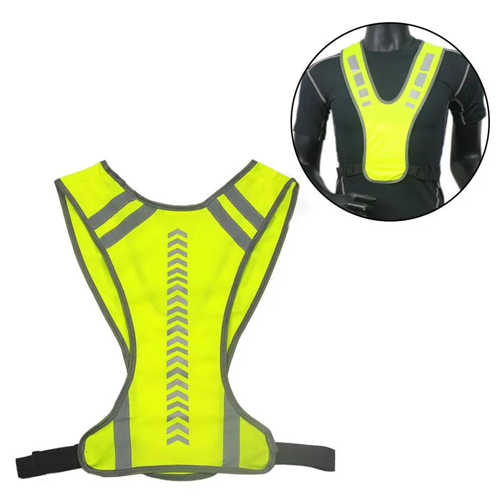 

Unisex Warning Night Running Cycling Safety High Visibility Reflective Vest Jacket