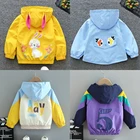 Детская куртка с длинным рукавом, с мультяшным принтом