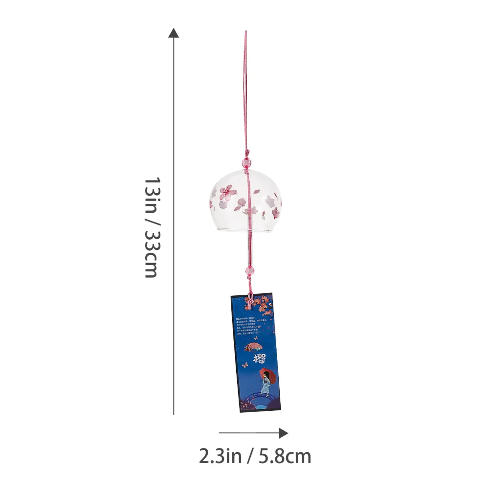 

2 Pcs Japanese Lovely Wind Chime Glass Japanese Style Pendant for Home Decor