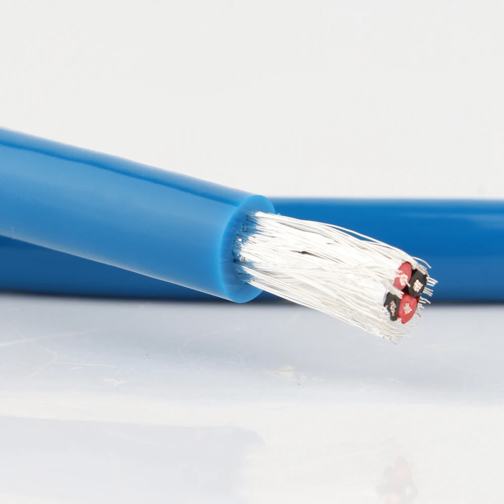 Высокочистый медный с посеребренным RCA межсоединительным кабелем