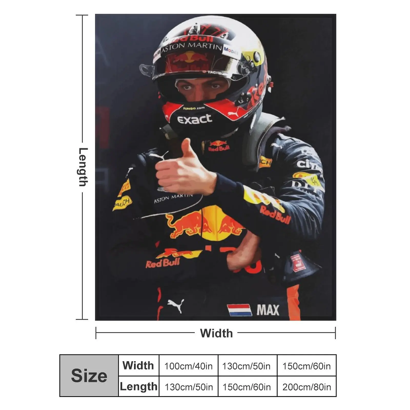 

Blanket 33 Max Verstappen (3) Ultra Soft Micro Fleece Cozy Lightweight Microfiber Flannel All Season Living Room Bedroom Vertic