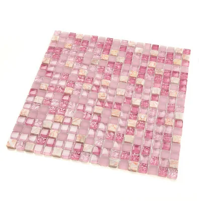 Толщиной 8 мм Цвет: фиолетовый розовый с украшением в виде кристаллов Стекло