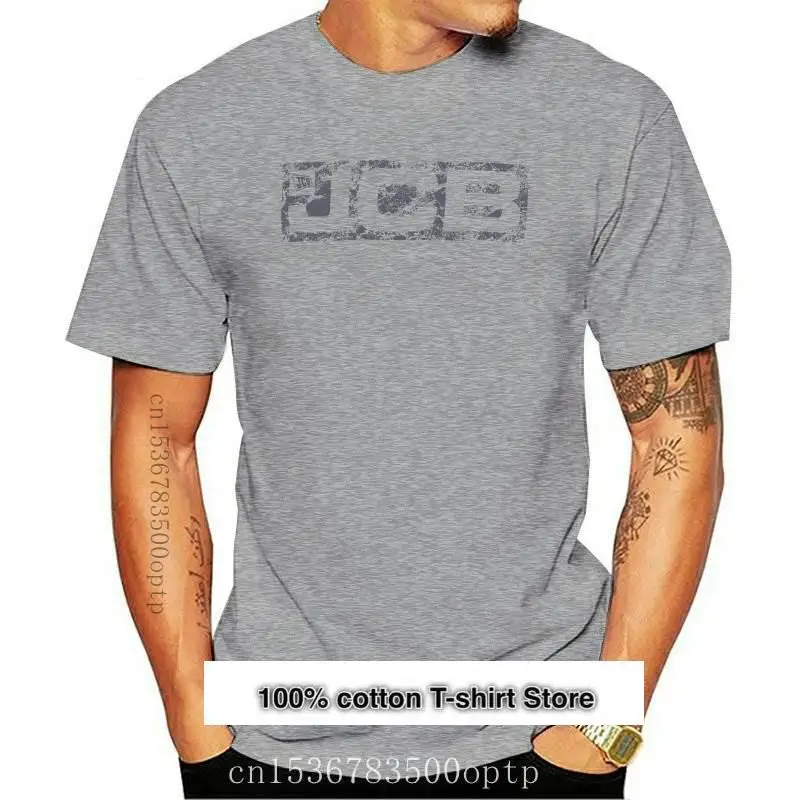 

JCB-Camiseta de manga corta para hombre, prenda de vestir, con Logo impreso, color blanco, Marga y gris, nueva