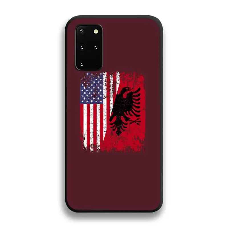 

albania flag Phone Case For Samsung Galaxy S21 Plus Ultra S20 FE M11 S8 S9 plus S10 5G lite 2020