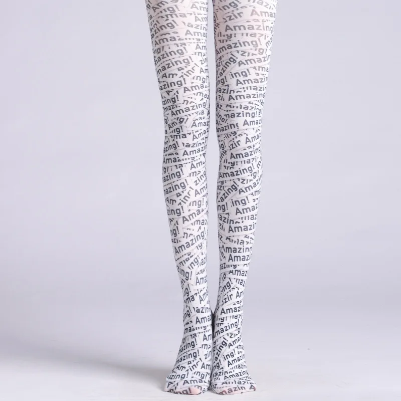 

2021 new ladies printed stockings flower printed pantyhose socks ladies socks stockings.