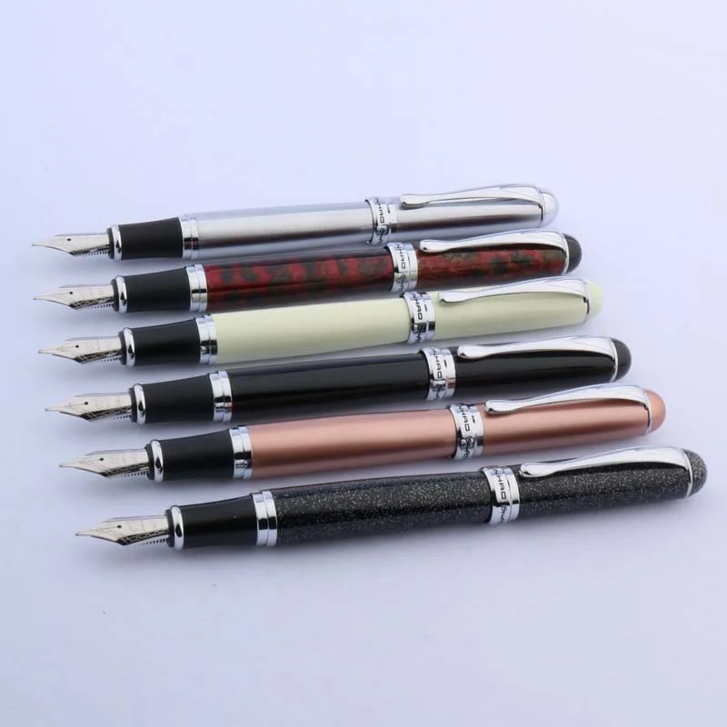 JINHAO X750 металлическая Яркая Серебряная перьевая ручка