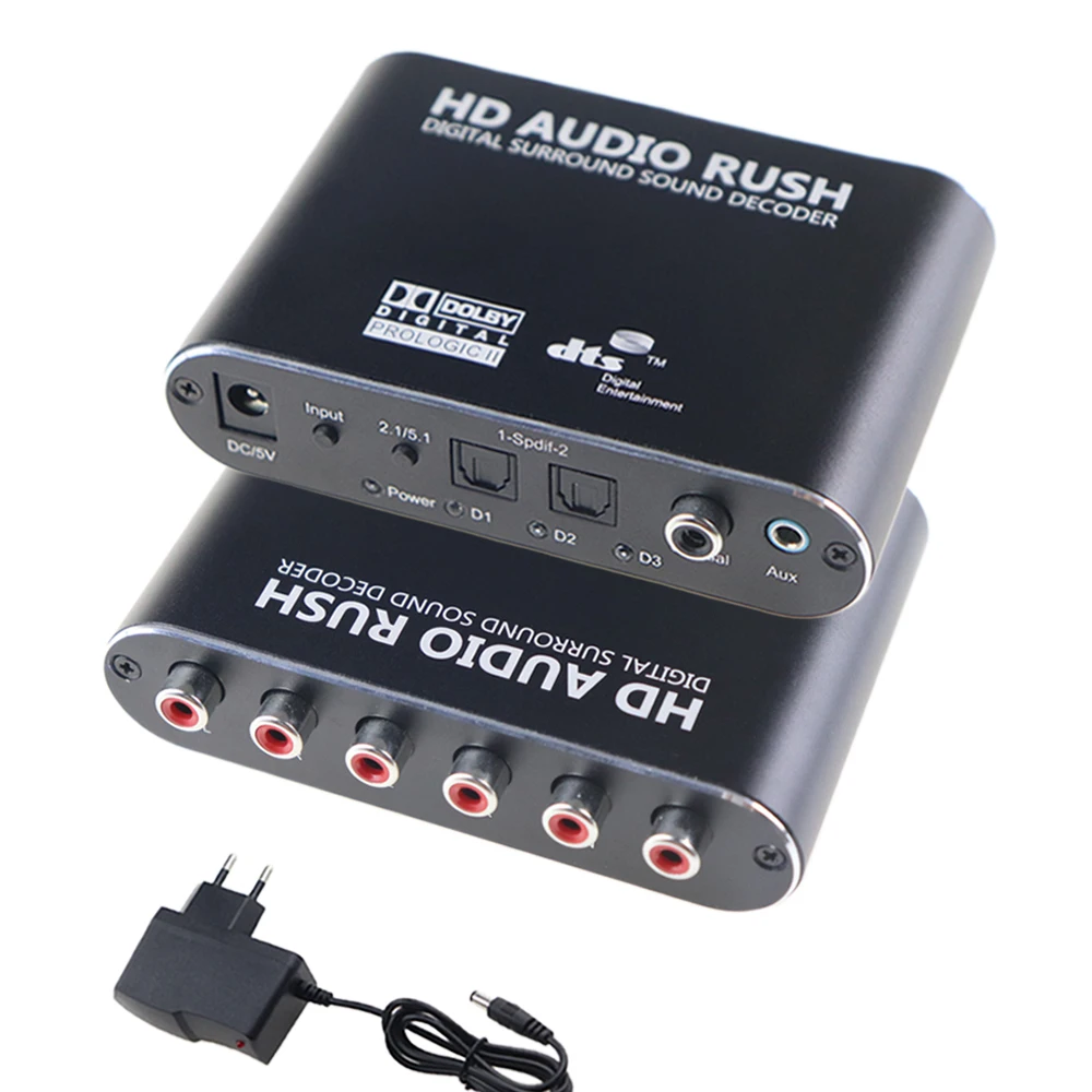 Цифровой декодер объемного звука HD Audio Rush оптический коаксиальный
