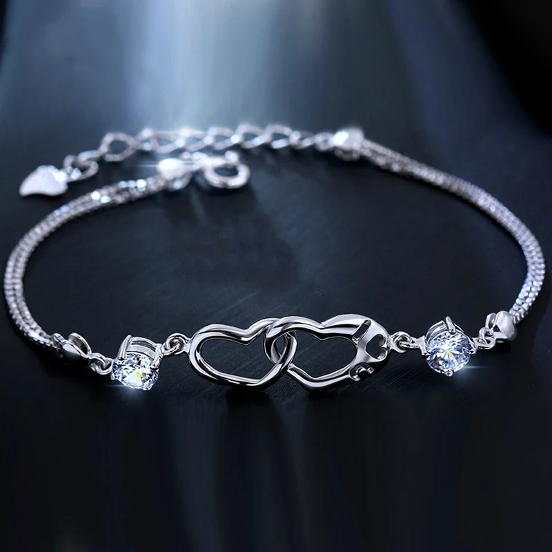 Модные Многослойные браслеты с буквами в форме сердца для женщин начальный