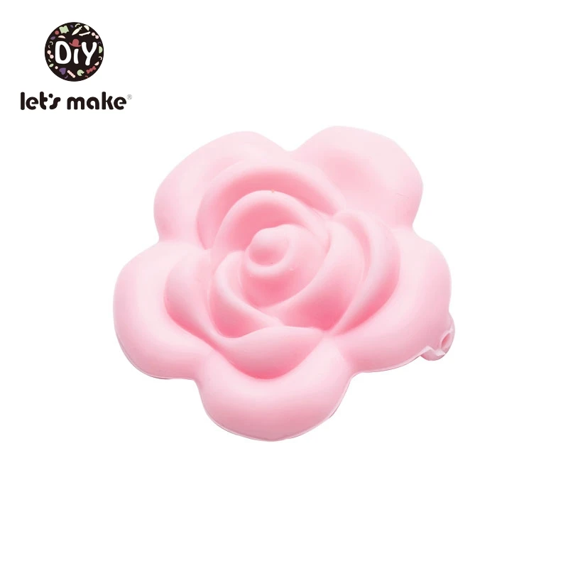 pink rose Детский Прорезыватель Пищевой Силиконовый грызунок в форме льва Diy пустышка цепочка Bpa бесплатно Прорезыватель игрушка для зубов Рождественская силиконовая Прорезыватель - Цвет: pink rose