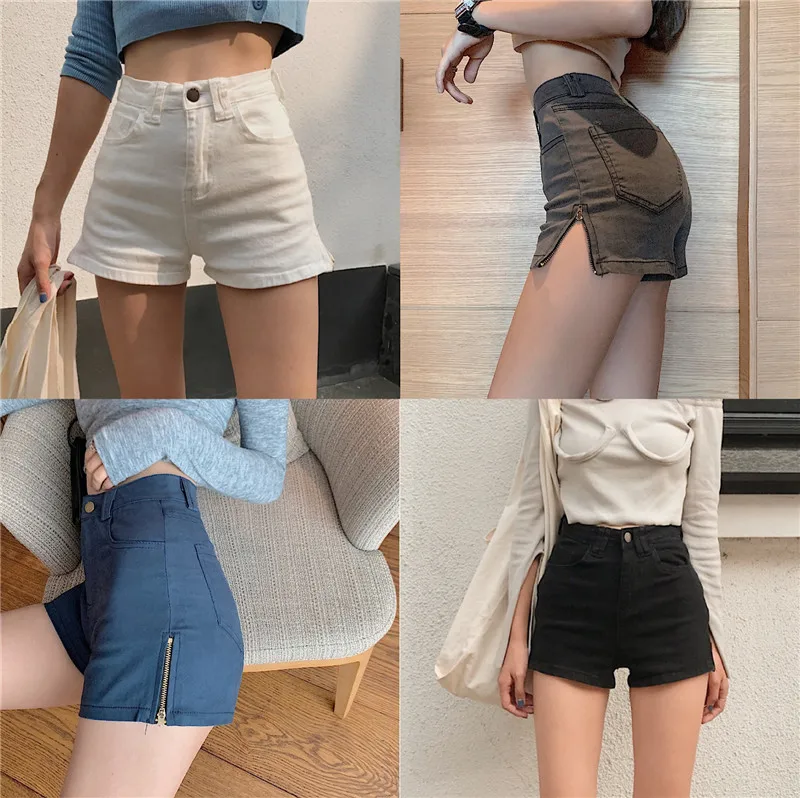 

Vintage High-waisted Slimming outside Wear Straight-Leg Pants Female Early Spring Style Korean-style Versatile Leisure Shorts