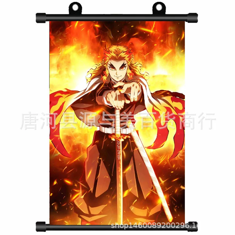 

Japanese Anime Movie Demon Slayer Mugen Train Poster Vintage Kraft Paper Anime Posters Home Decor Art Painting Wall Stickers