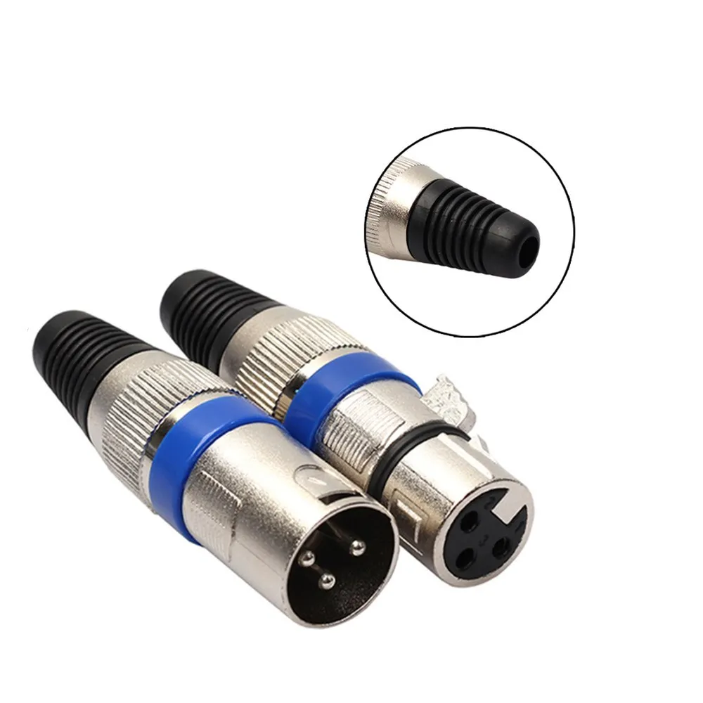 

Male Female Jack XLR Adapter 3 Pin Cannon Splice Connector Audio Microphone Mixer Amplifier XLR Speaker Terminals Plug Metal