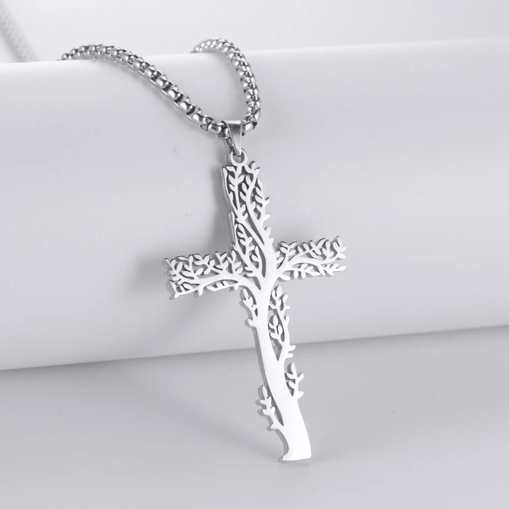 Dawapara Крест Дерево жизни Мужская подвеска Talisman викингов ювелирные изделия из