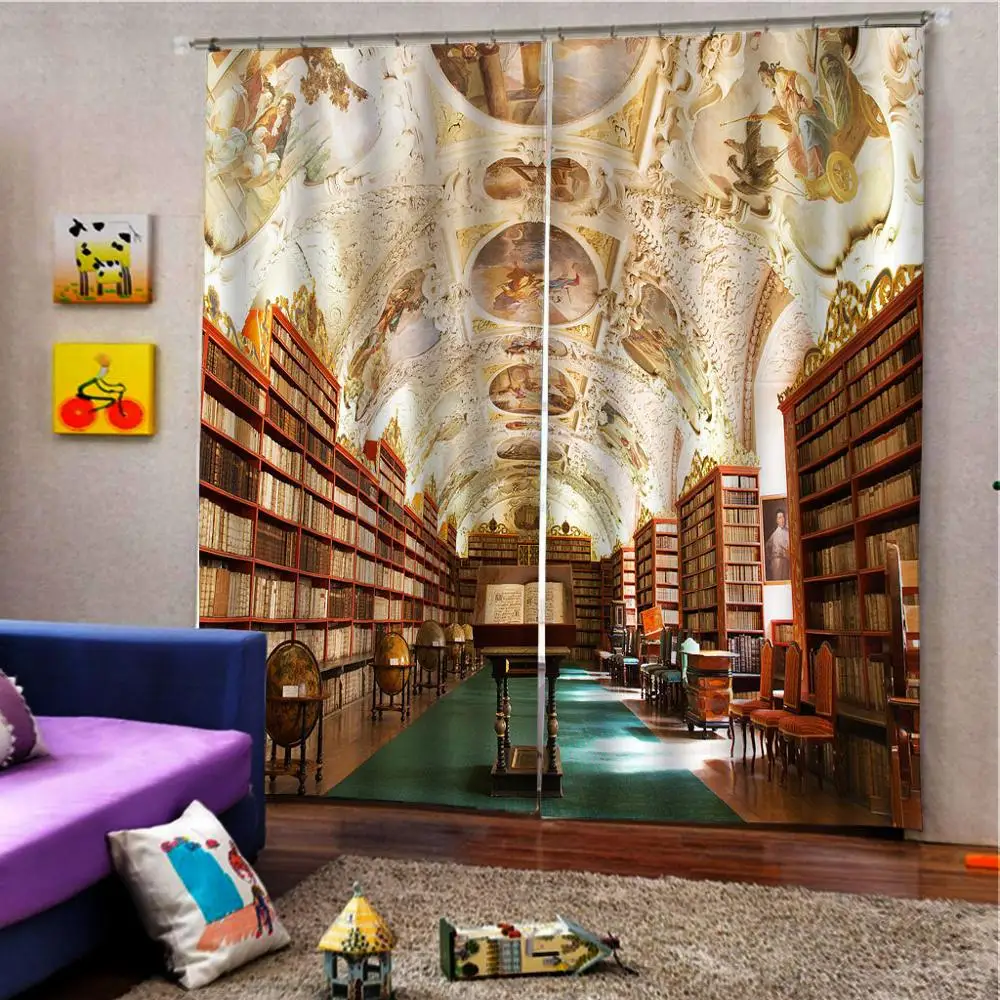 

European Luxury Blackout 3D Curtain Window Treatment black silk Decor Living Room Bedroom Curtains