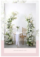 shiny gold iron stick flower door arch rattan stand balloon rack for wedding birthday party stage backdrop decor photography