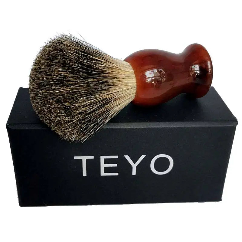 Туманный дождь узор каучуковая рукоятка помазка из чистой барсучьей шерсти с