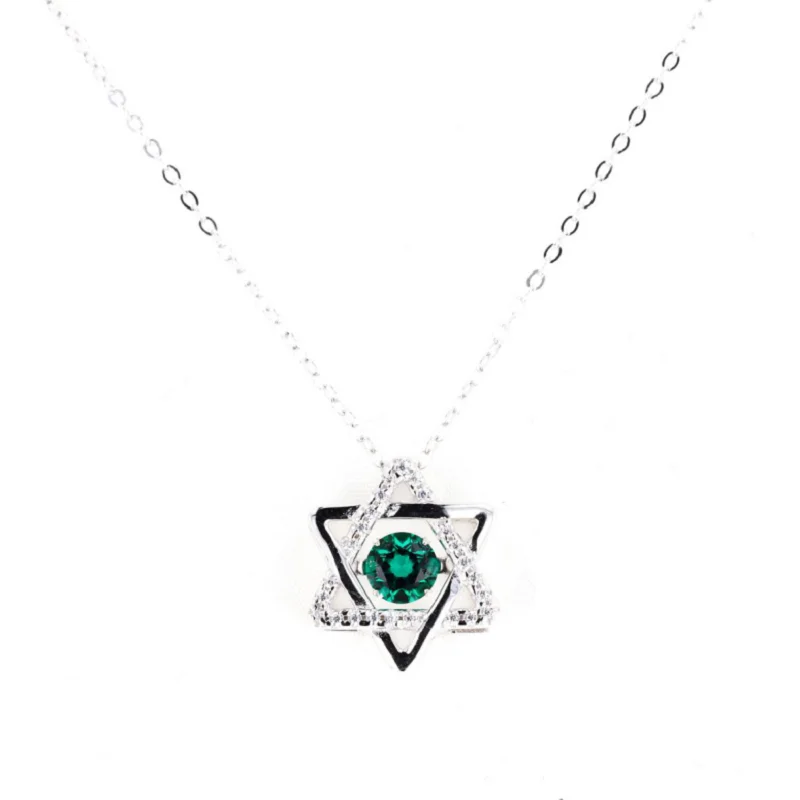 

Подвеска из драгоценного камня с круглым изумрудом 925 посеребренное Золото 5 мм карат