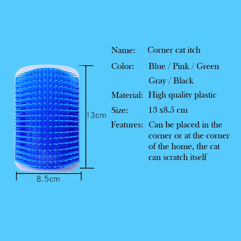 Массажер для шерсти домашних животных настенный угловой Расческа кошек с зудом