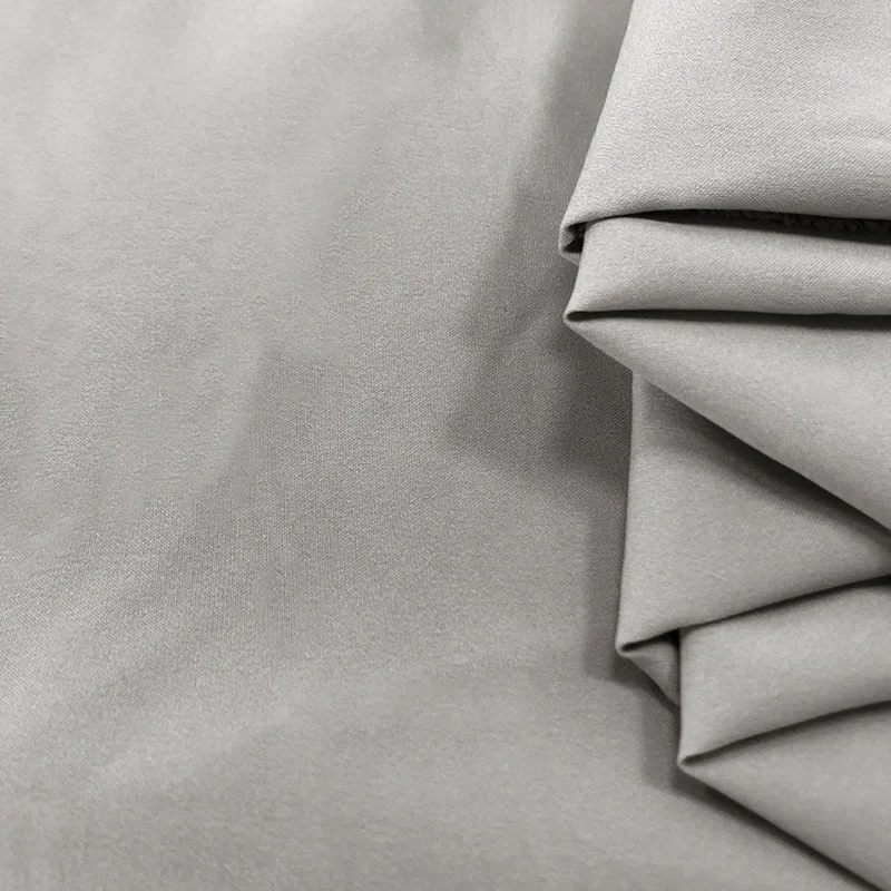 Light grey 50*150 см двухсторонняя эластичная мягкая эпонж ткань для одежды ручной работы DIY спортивная одежда - Цвет: Light grey