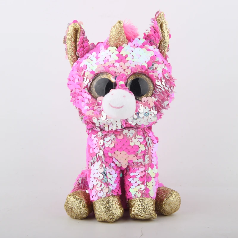 

Ty Rose Red The Unicorn Sequin Flippable Series Plush Animal Toys Stuffed Doll Gift 15cm