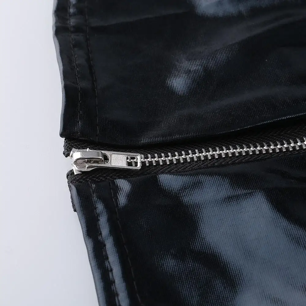 Новое женское сексуальное кожаное белье пижамы с открытой спиной стринги