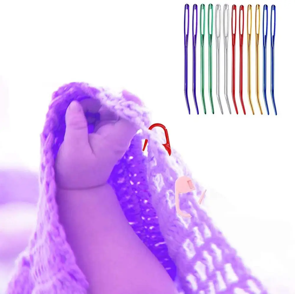 Imzay 38 шт Гобеленовая игла с изогнутым кончиком иглы для гобеленов вязания крючком