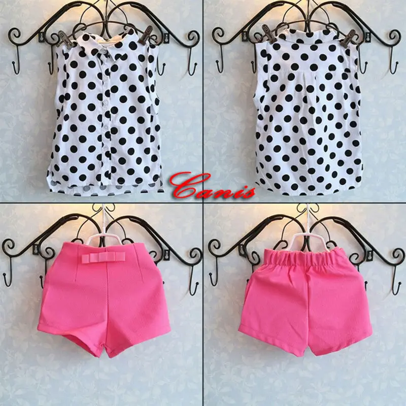 Женская футболка в горошек без рукавов|Комплекты одежды для девочек| |