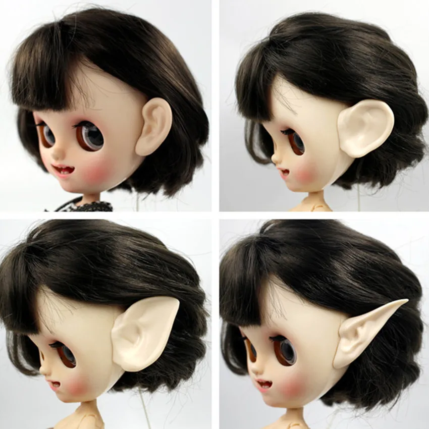 Кукольные уши Blyth для куклы ледяная кукла белая натуральный загар темная и черная