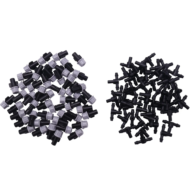 

100Pcs(50 Pairs)Garden Irrigation Kit Adjustable Atomization Dripper Atomization Connection Tee Joint Water Irrigation Drip Irri
