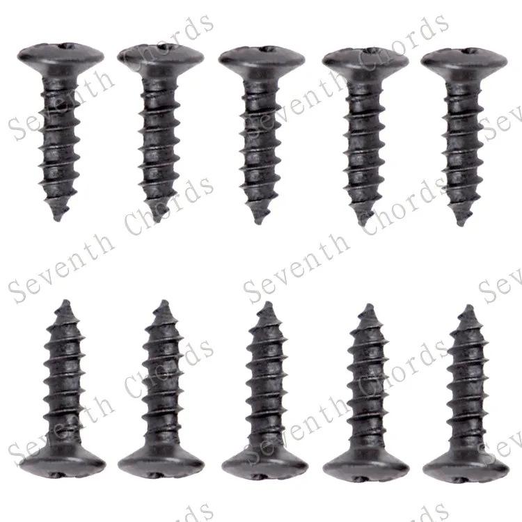 50 teilelos elektrische bass gitarre pickup schrauben hohlraum abdeckung jack abdeckung platte schraube m2 12mm schwarz free global shipping