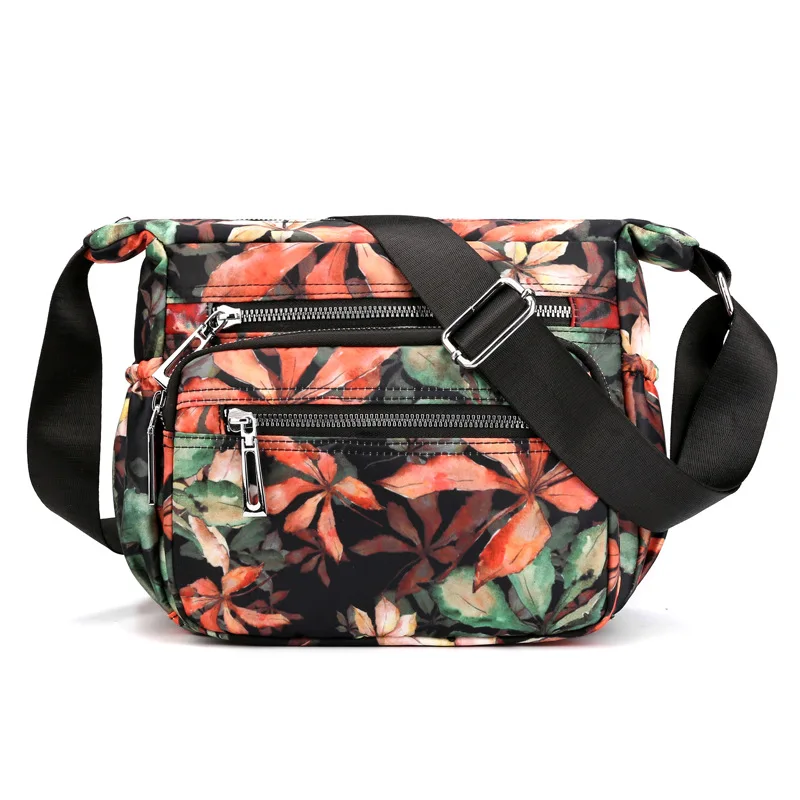 

New Fashion Floral Woman crossbody bag small nylon shoulder bag women multi pockets ladies hand bag 8colors cheap bolsos mujer