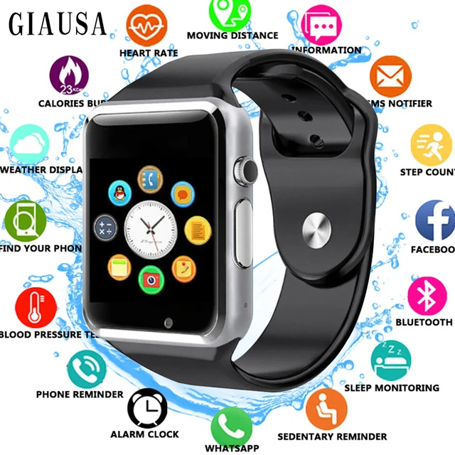 GIAUSA Смарт часы A1 для мужчин детей женские Android Bluetooth Поддержка подходит ответа на