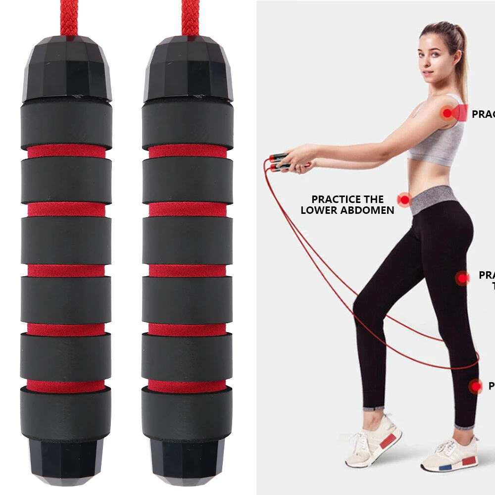Adjustable 3M Jump Rope Workout Tangle-Free Rapid Speed Cable Skipping with Ball Bearings Foam Sponge Antiskid Handles | Спорт и