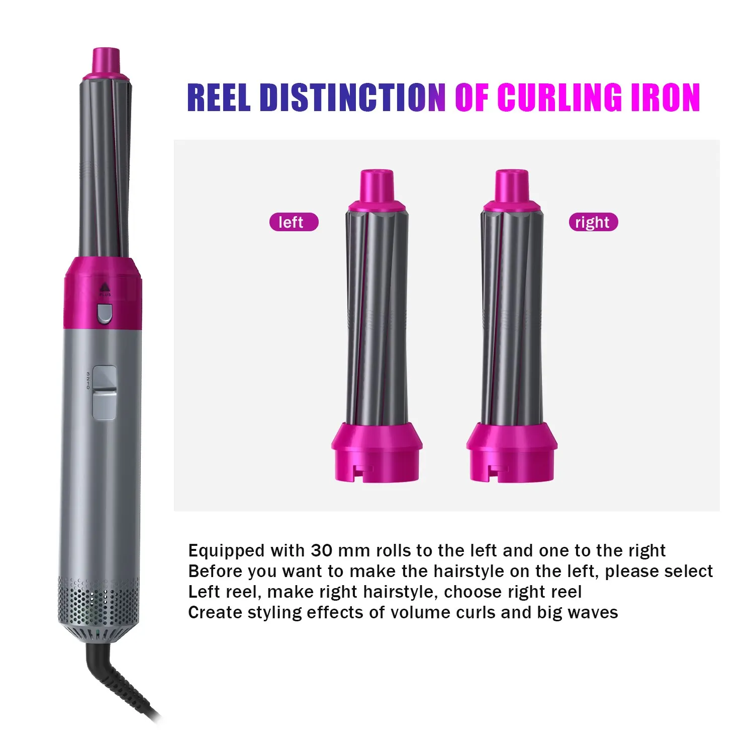 

Professional Hair Dryer Brush Negative Blow Dryer 5 In 1 Hair Styler Hairdryer Hair Blower Brush Electric Curling Iron Cool