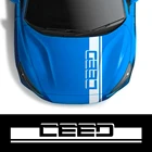Автомобильная виниловая пленка, Длинные наклейки-полоски, Автомобильная крышка капота, автомобильные наклейки для Kia Ceed Racing, спортивный стиль, декоративные аксессуары
