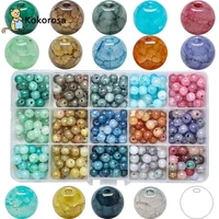 15 colors 8mm broken flower cracked crystal bead diy material for jewelry making handmade craft