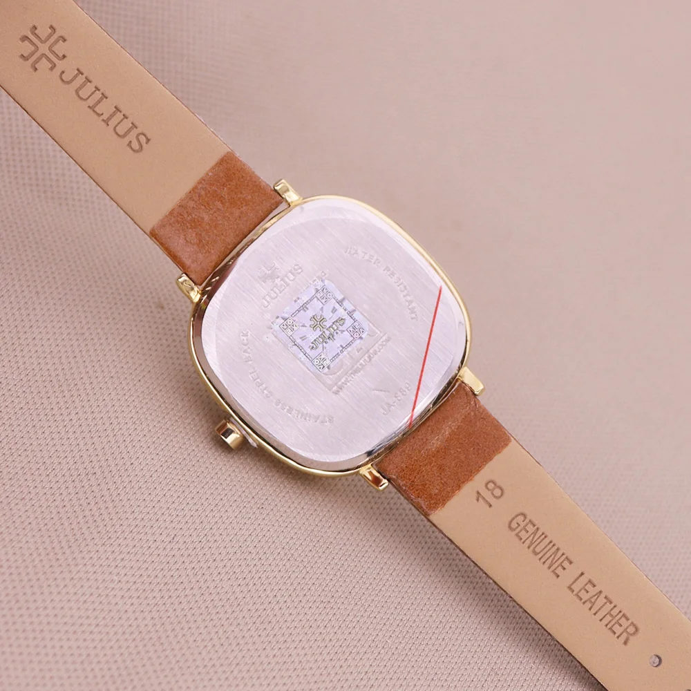 Новинка женские часы с блестками Julius 5 цветов модные кожаным браслетом