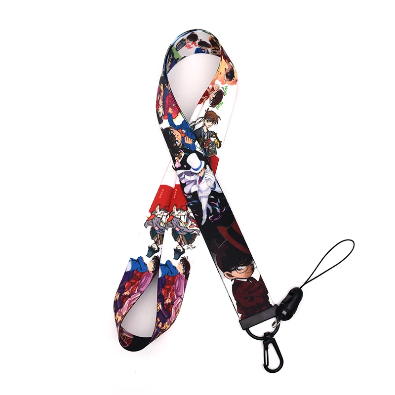 

Detective Conan Ribbon Lanyard For Keychain ID Card Pass Mobile Phone Badge Holder Hang Rope Lariat Lanyard Key Holder S250