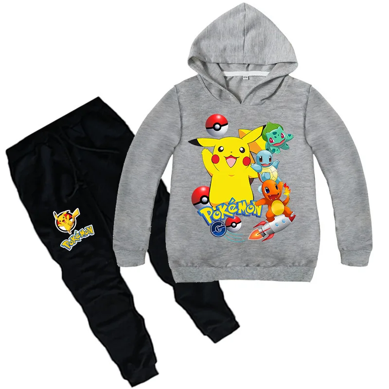 Комплект детской одежды Takara Tomy Pikachu с принтом покемона толстовка длинными