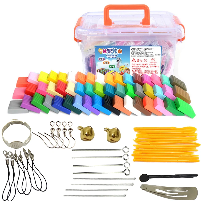 Полимерная глина для выпечки в духовке 50 цветов моделирования пушистый слайм