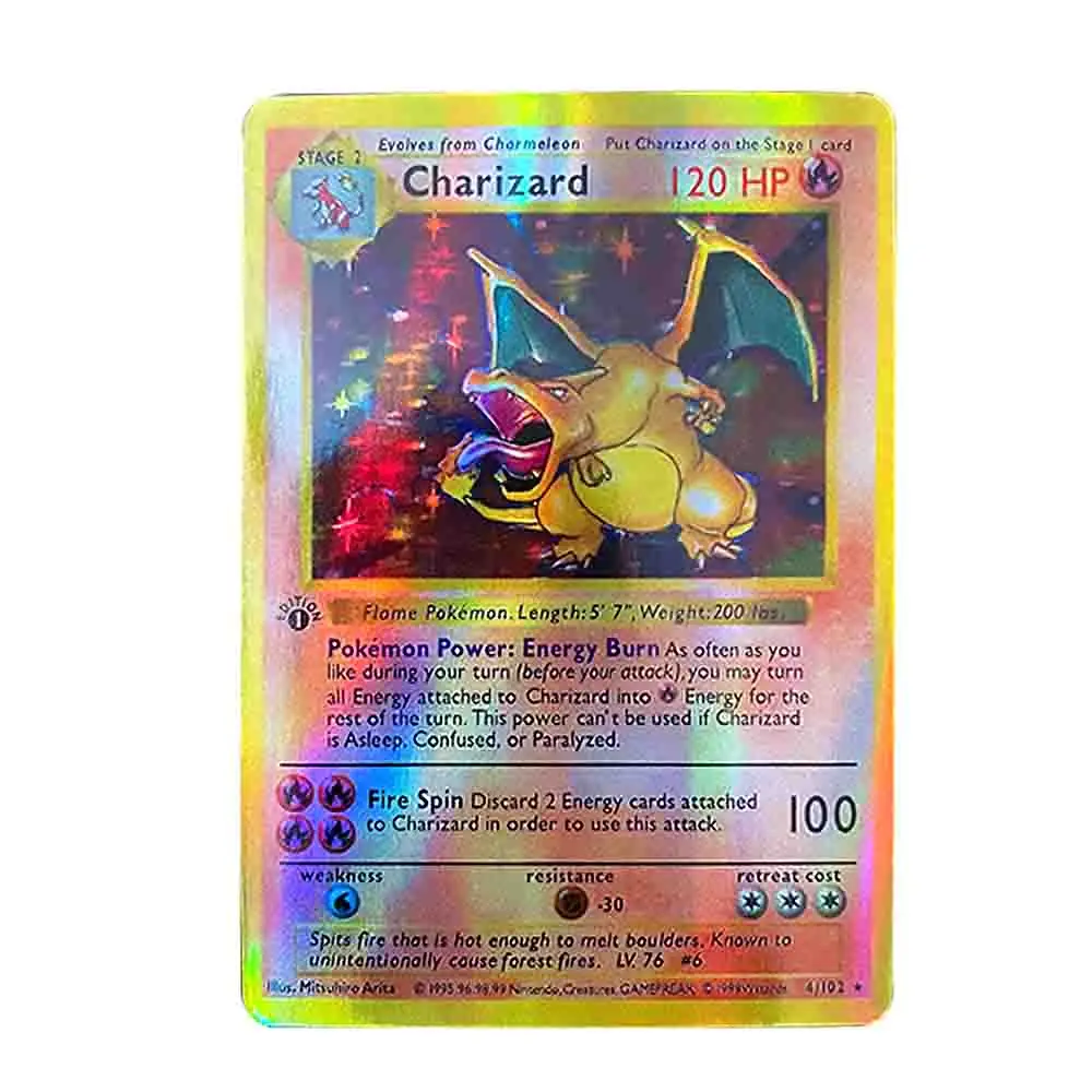 1996 карты покемона первого поколения Mewtwo Charizard Venusaur играющая Покемон карта